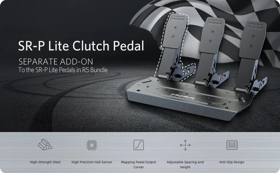 The MOZA SR-P Lite Clutch Pedal