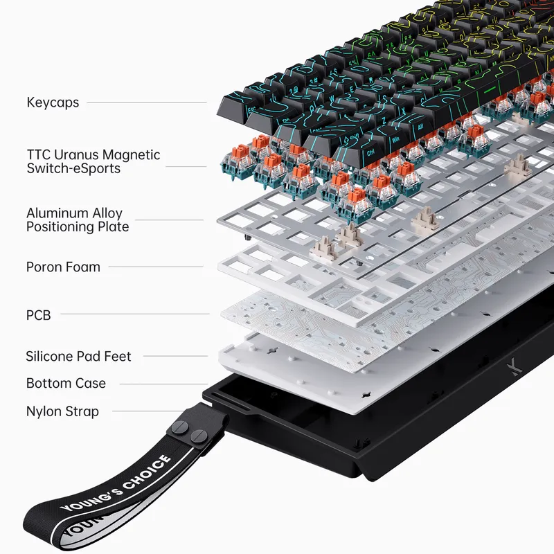 MCHOSE Ace 68 HE Magnetic Switch Gaming Keyboard